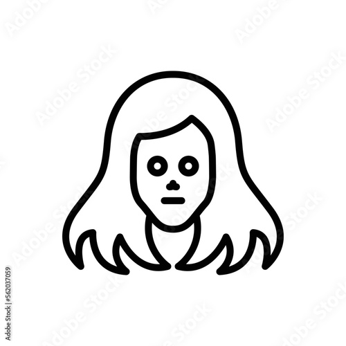 Black line icon for normal