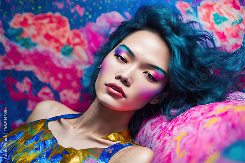 colorful portrait of a gorgeous woman © Awesomextra