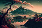 Beautiful Japanese landscape