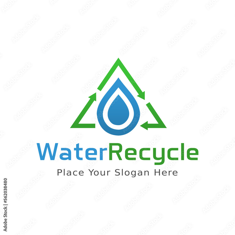 Water recycle vector logo template. This logo suitable for liquid, eco. Water recycle vector logo template. This logo suitable for liquid, eco.