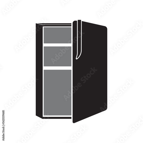 Refrigerator icon, logo isolated on white background