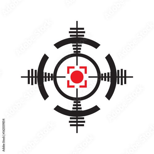 Gun target icon vector illustration template design