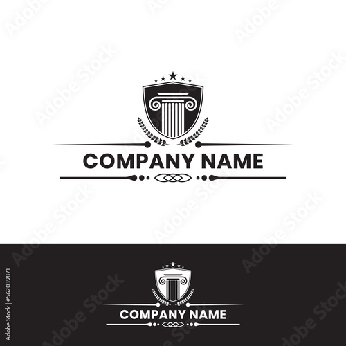 Attorney and court prosecutor logo, simple and bold suitable for company logo.