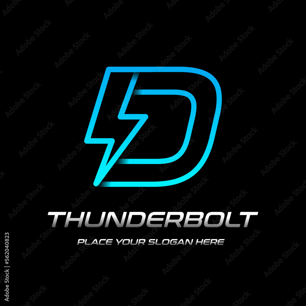 Flash D letter vector logo template. This font with thunder symbol. Logotype. Alphabet suitable for fast, power, electric, identity, moving and speed. Flash D letter vector logo template. This font with thunder symbol. Logotype. Alphabet suitable for fast, power, electric, identity, moving and speed.