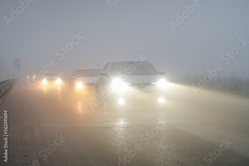 Automobile macchina nebbia panorama photo
