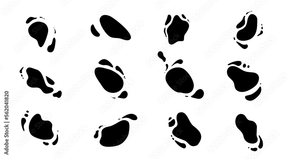 Black random abstract shapes of spots, drops, spots, stone. Vector elements fluid shapes, fluid dynamic shapes. Black random abstract shapes of spots, drops, spots, stone. Vector elements fluid shapes, fluid dynamic shapes.