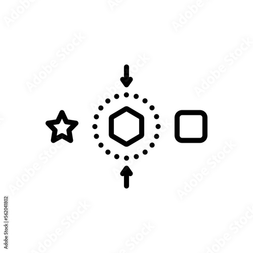 Black line icon for diff