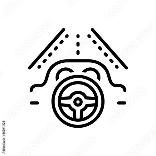 Black line icon for drives