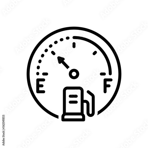 Black line icon for indicate