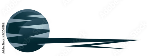 The symbol of a stylized blue moon.
