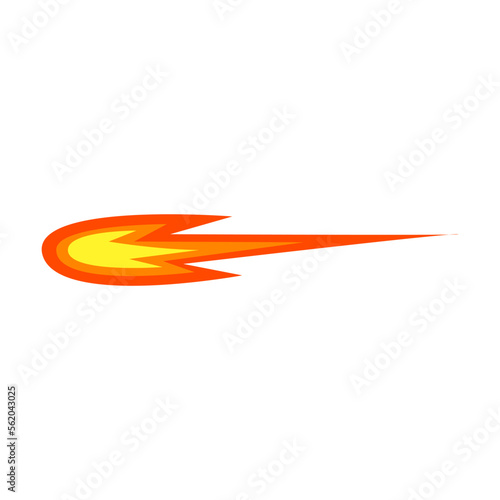 Gunshot animation on white background. Orange gun flash with fire, explosive effect or bullet trace. Explosion, weapon, blast, burst concept