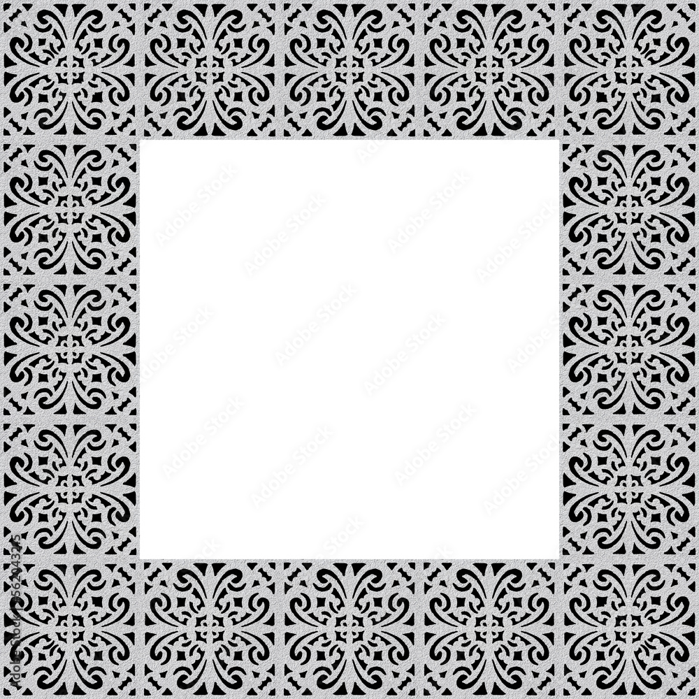 Abstract composition with floral pattern - frame concept with copy space Abstract composition with floral pattern - frame concept with copy space