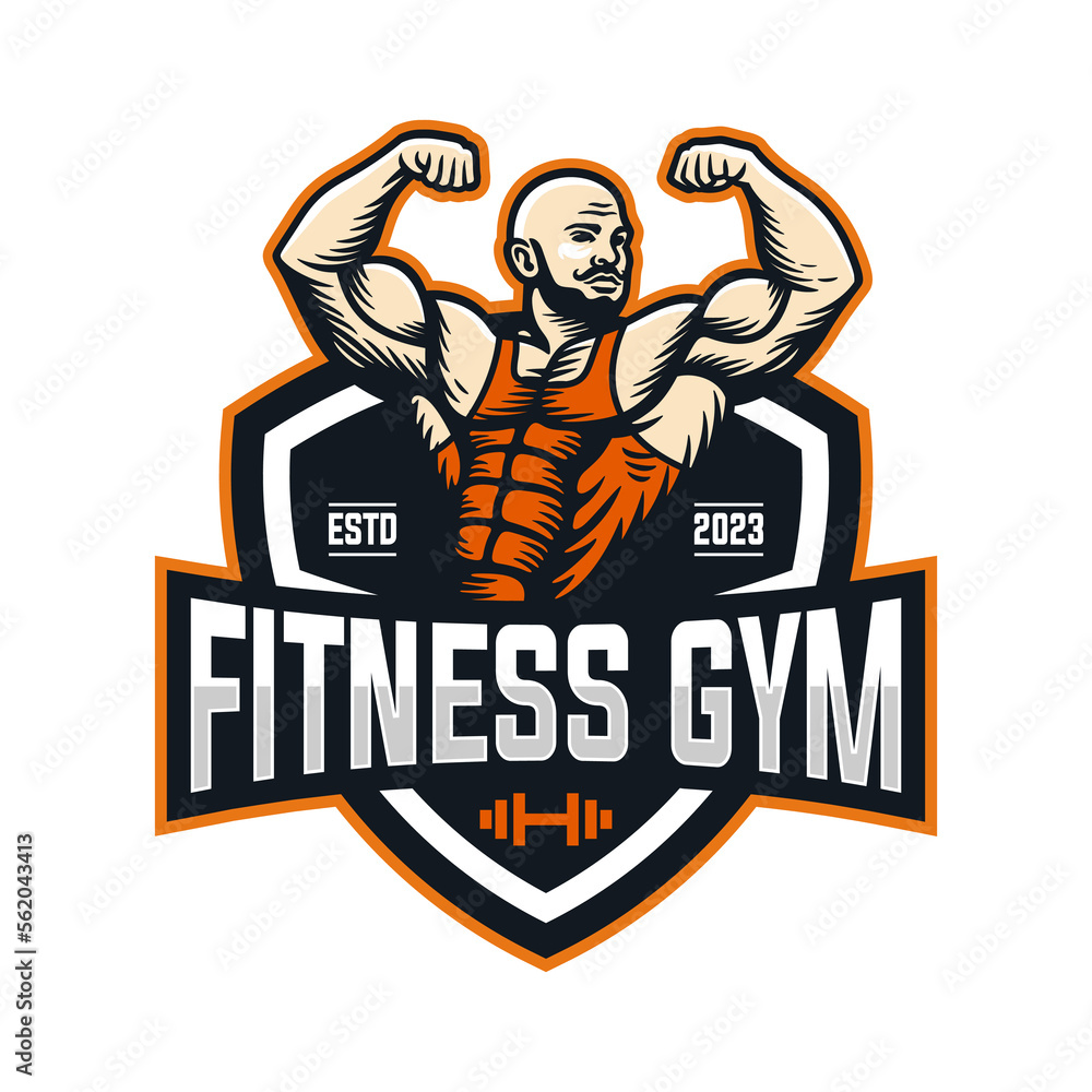 Bodybuilding emblem and Gym Logo Design Vector Template Bodybuilding emblem and Gym Logo Design Vector Template