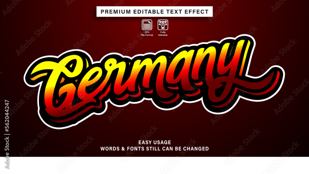 Obraz premium editable text effect germany