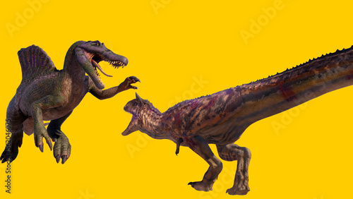 Spinosaurus roaring dinosaur