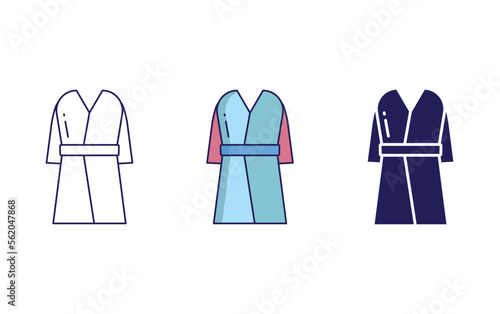Bathrobe clothe icon