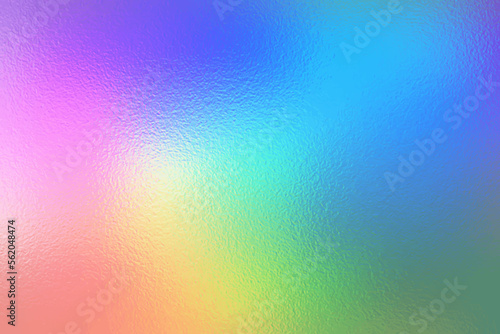 Vibrant holographic rainbow foil texture, colorful gradient background, vector illustration for web design