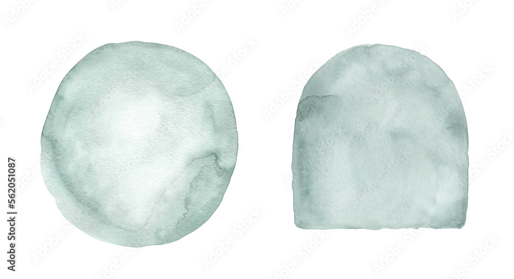 Watercolor abstract shapes. Watercolor abstract shapes.