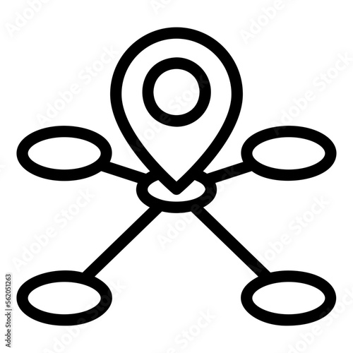maps line icon