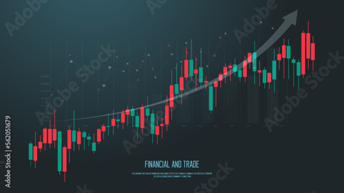 Trend line of Trading bar chart, a Stock market trend and forex trading bar charts concept design for financial investment, Economic trends chartໃ
