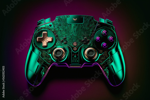 Console Controller, Gamepad, Generative AI, Illustration photo