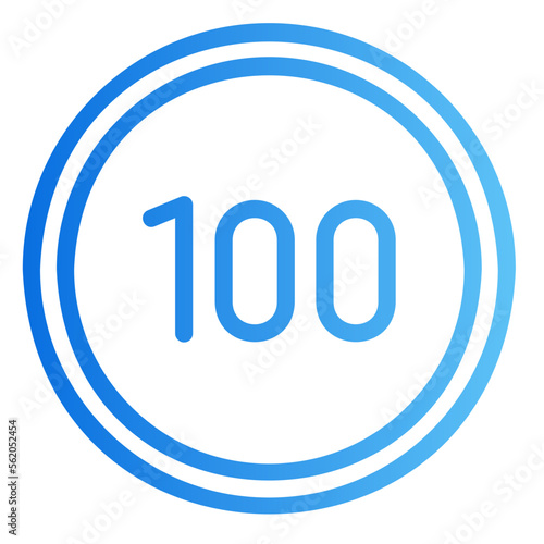 100 gradient icon