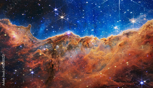Cosmos, Universe, Cosmic Cliffs in the Carina Nebula, NASA, James Webb Space Telescope