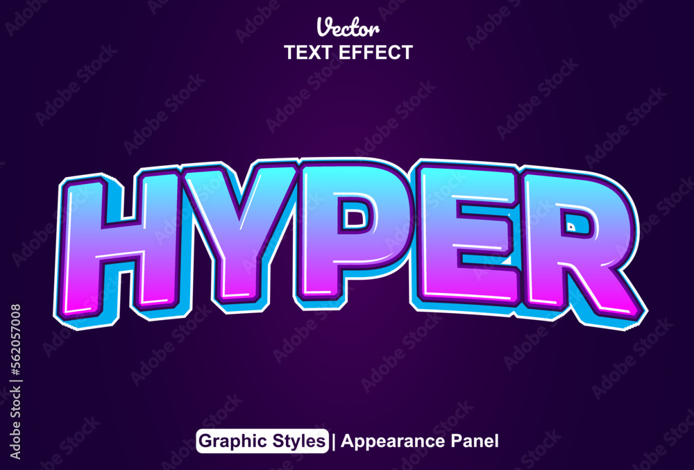 hyper text effect with graphic style and editable. hyper text effect with graphic style and editable.