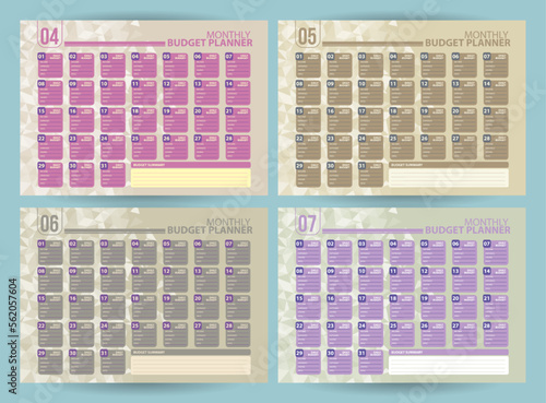 Personal monthly budget plan, Printable Budget Planner Templates, Income and expense tracker