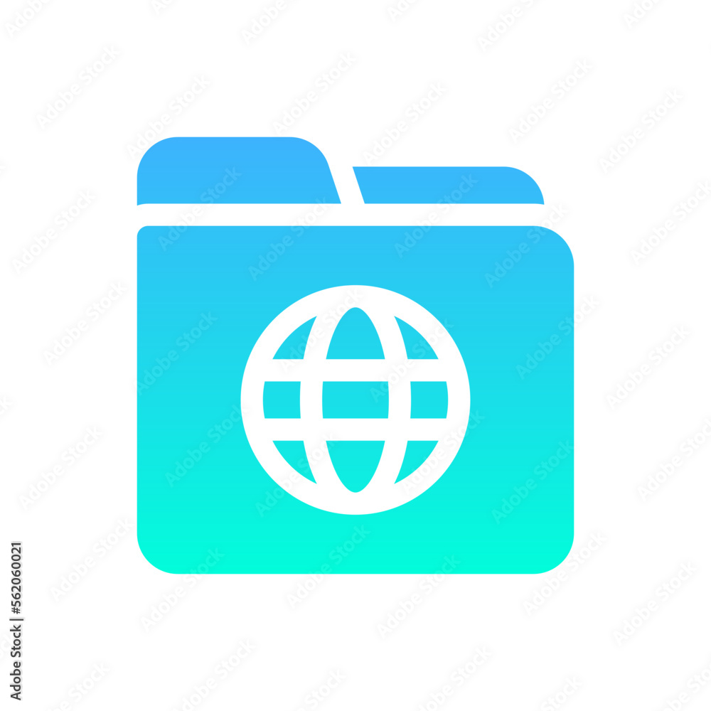 folder flat gradient icon