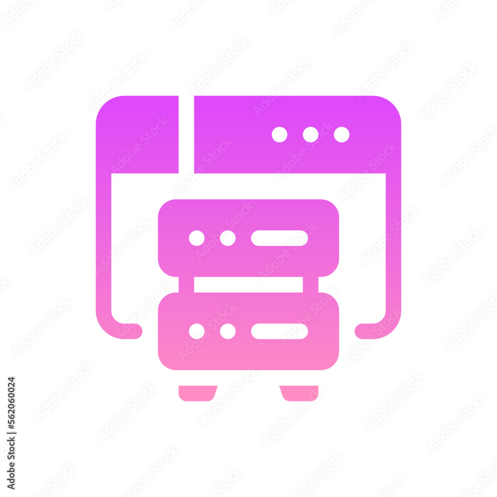 hosting flat gradient icon hosting flat gradient icon