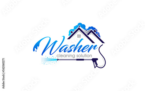 Illustration vector graphic of pressure power wash spray logo design template