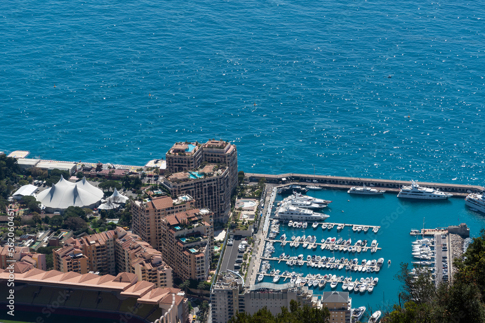 Obraz na płótnie Monaco ville, Carlo's mount, near Italy and France w salonie