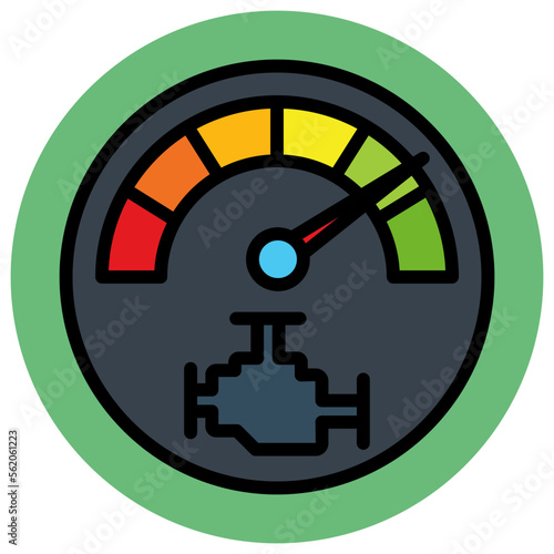 speed meter Vector Icon

