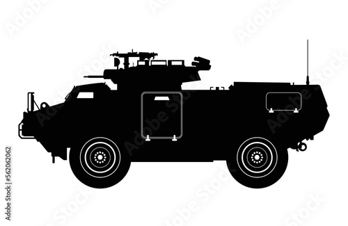 Military Armored Fighting Vehicle Silhouette, Land Force, Army Weapon armoured Car