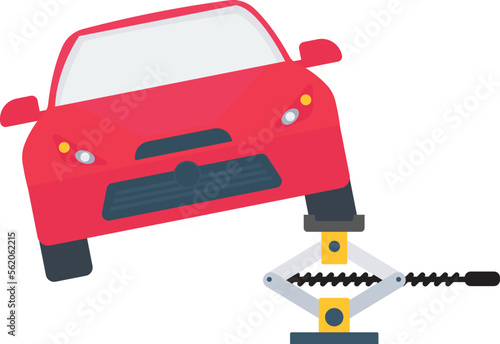 Car jack Vector Icon

