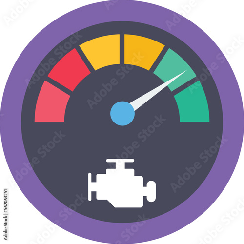 speed meter Vector Icon
