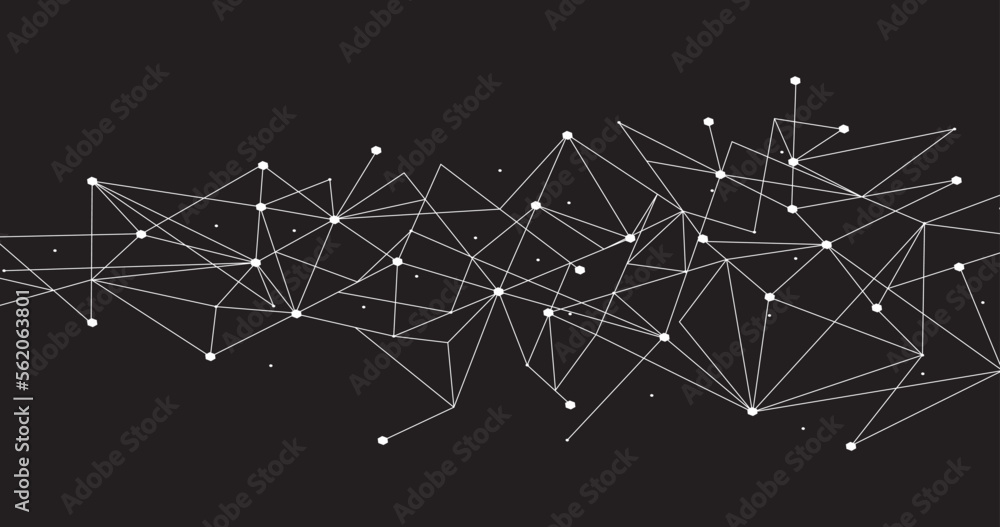 White network. Abstract connection on black background. Network technology background with dots and lines for desktop. Ai background. Modern abstract concept. Line background, network technology White network. Abstract connection on black background. Network technology background with dots and lines for desktop. Ai background. Modern abstract concept. Line background, network technology