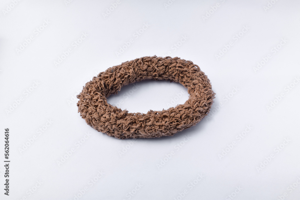 Brown cloth hair band isolated on a white background. Hairband Brown cloth hair band isolated on a white background. Hairband