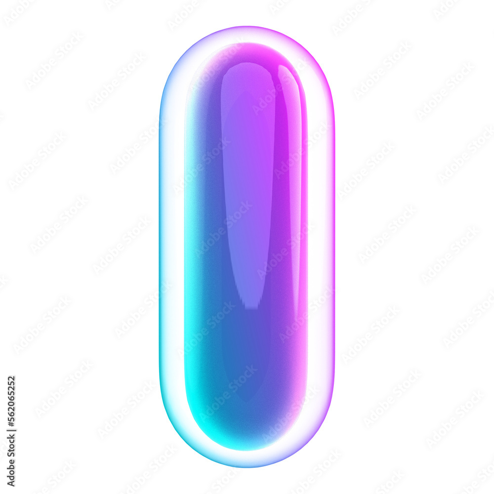 3D Letter I Gradient 3D Letter I Gradient