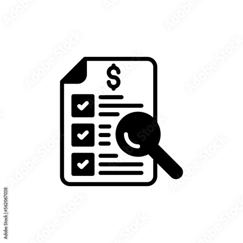 Auditing icon in vector. Logotype
