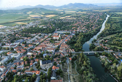 Sárospatak: aerial view (Hungary)
