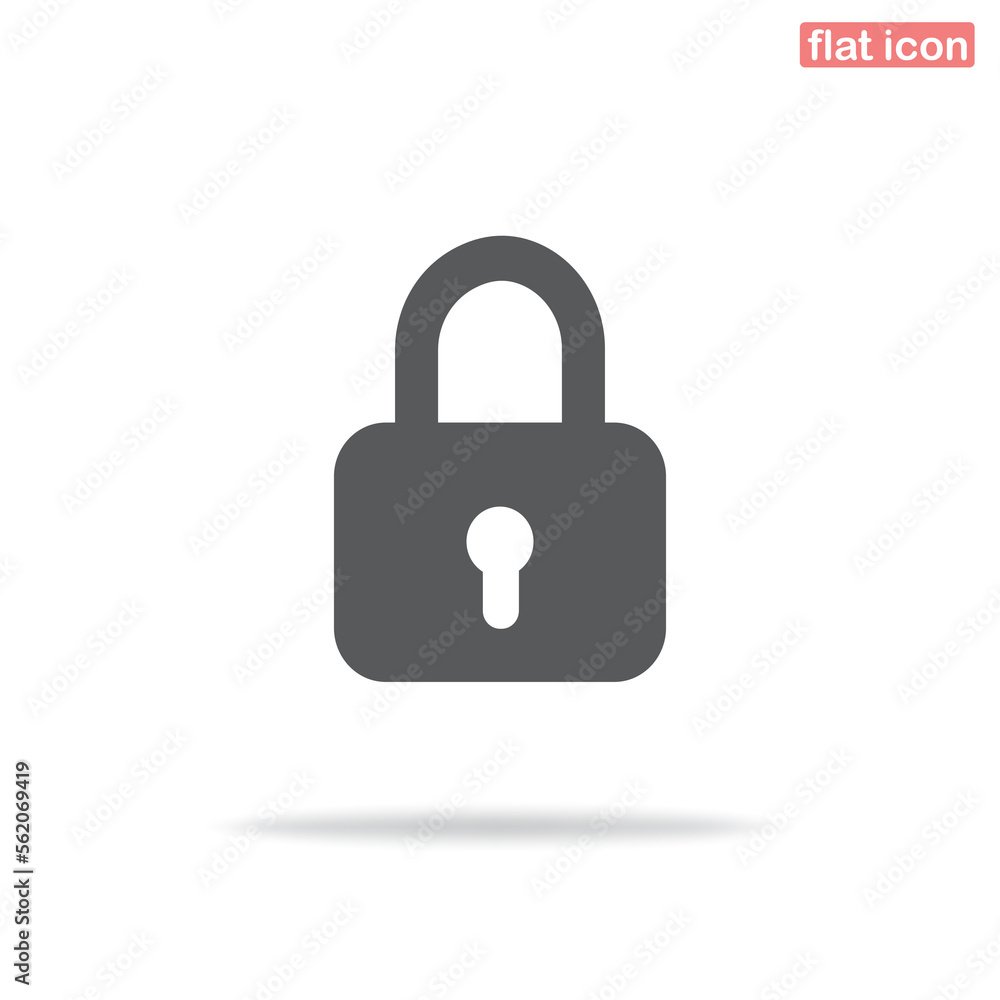 Simple padlock closed icon. Minimalism, vector illustration. Silhouette icon.
Simple padlock closed icon. Minimalism, vector illustration. Silhouette icon.