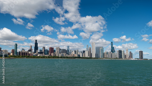 Panoramic landscape of the city of Chicago