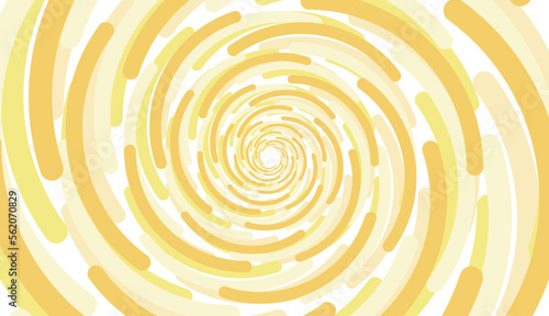 黄色いポップな渦巻模様 抽象画 広がりデザイン 16：9 swirl