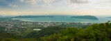 Rawai Beach viewpoint view from Big Buddha garden. Important travel destinations in Thailand trip. Phuket, Thailand
