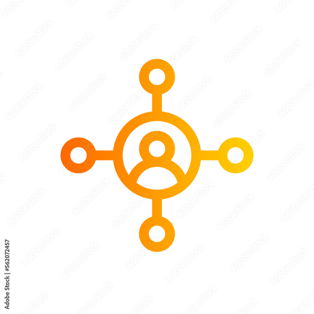 social network gradient icon social network gradient icon