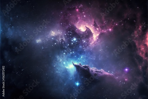 Starry Space Nebula  Stars  Space Background  Concept Art  Digital Illustration  Generative AI