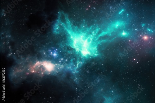 Starry Space Nebula  Stars  Space Background  Concept Art  Digital Illustration  Generative AI
