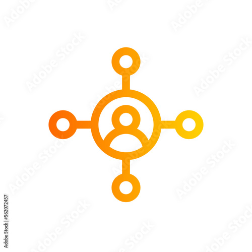 social network gradient icon